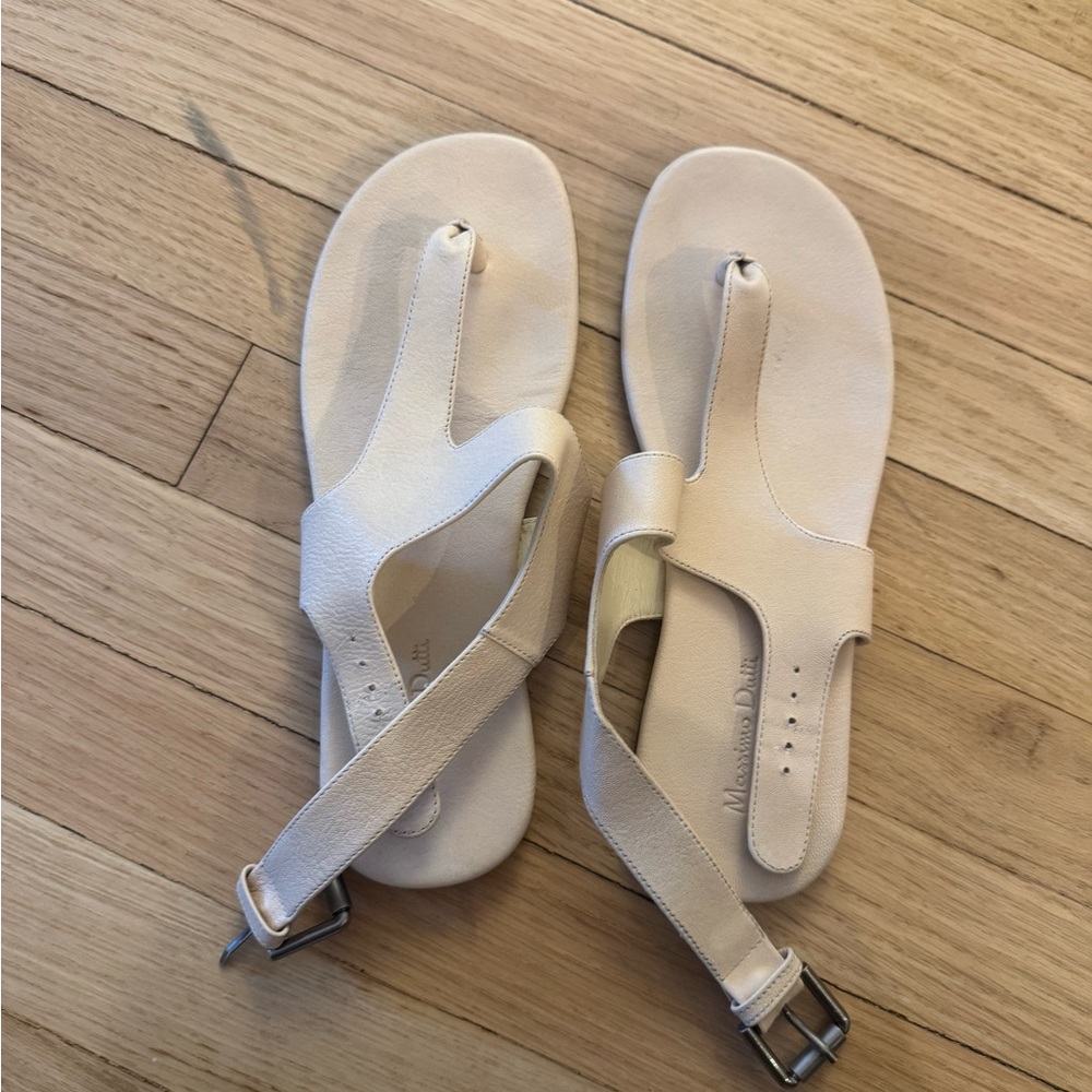 Massimo Dutti Women's Cream Sandals